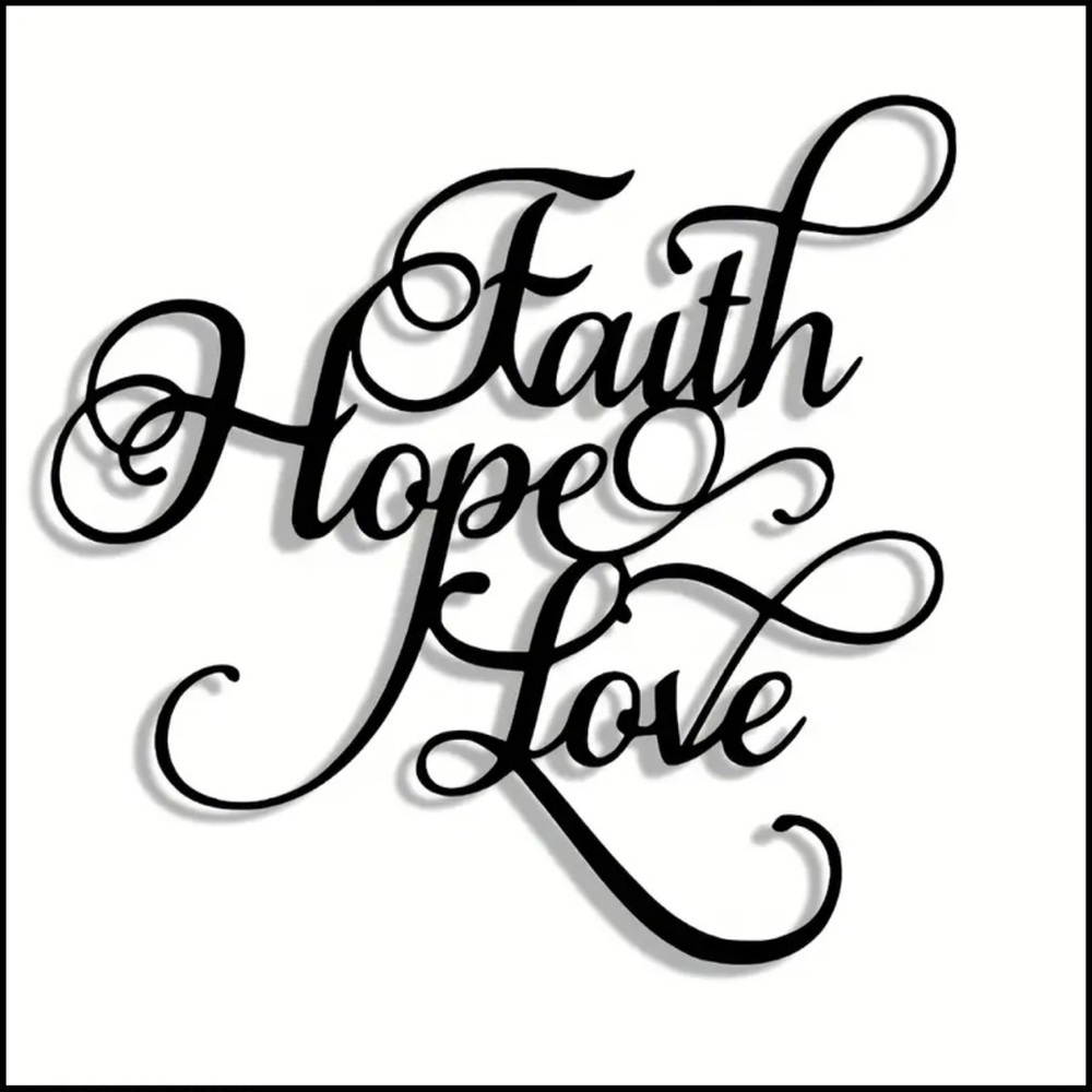 Black Wood or Metal Art Inspirational Wall Decor - Picture 9 of 10